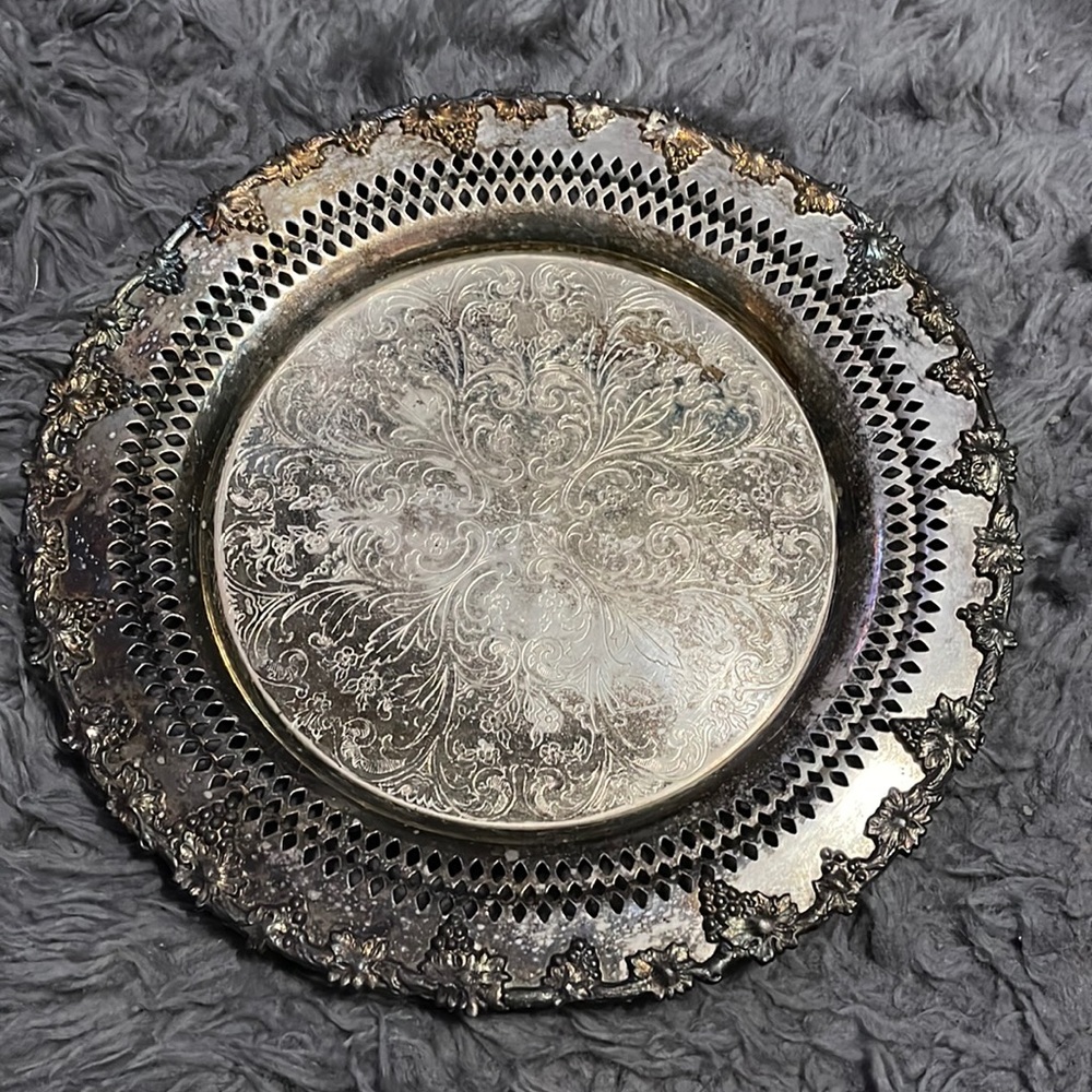 Silver plate 10 inches wide